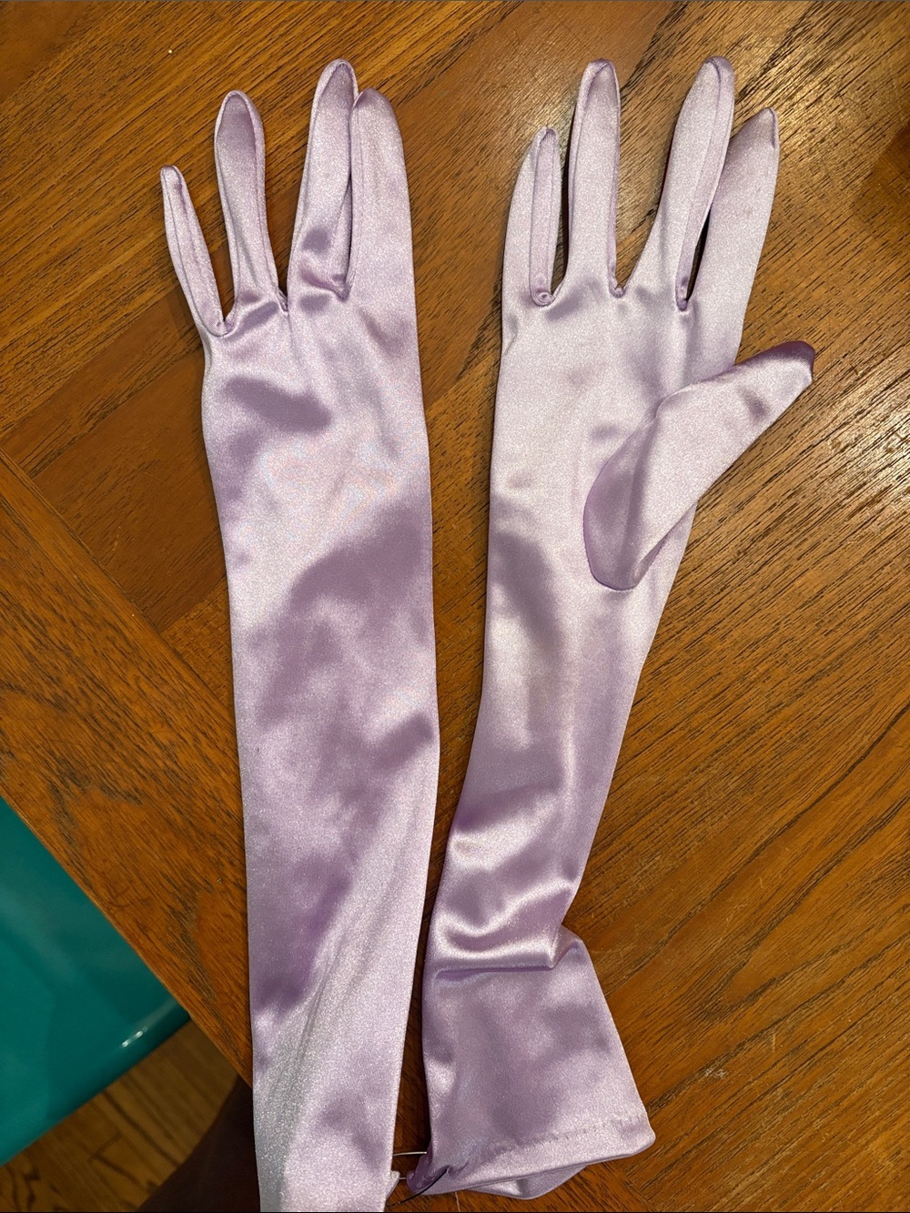 Purple Satin 3/4 Long Gloves Lavender opera Madonna Miss Piggy or Marilyn